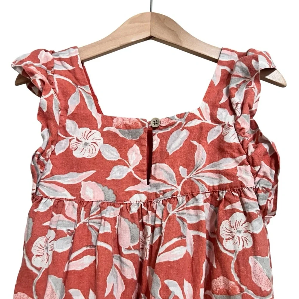 Faherty Girls Tiered Floral Flowy Beach Vacation Casual size 5
